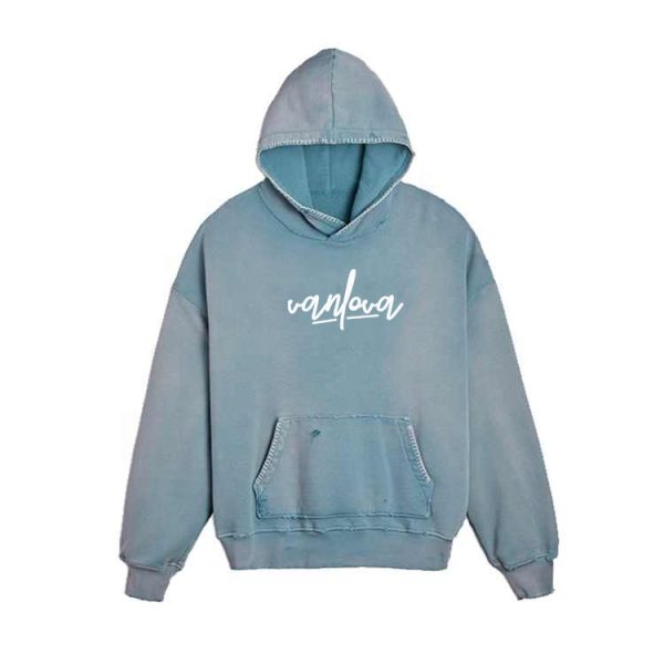 Blue scarshed Hoodie